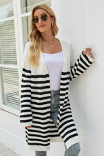 Load image into Gallery viewer, Striped Open Front Longline Cardigan
