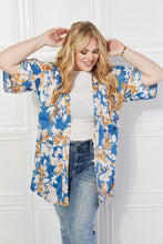 Load image into Gallery viewer, Justin Taylor Time To Grow Floral Kimono in Chambray
