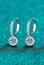 Load image into Gallery viewer, 1 Carat Moissanite Rhodium-Plated Drop Earrings
