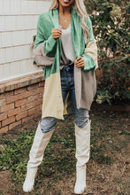 Load image into Gallery viewer, Color Block Long Sleeve Cardigan
