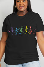 Load image into Gallery viewer, Simply Love Full Size Dancing Skeleton Graphic Cotton Tee
