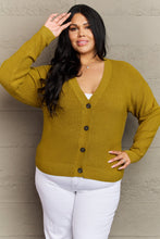 Load image into Gallery viewer, Zenana Kiss Me Tonight Full Size Button Down Cardigan in Chartreuse
