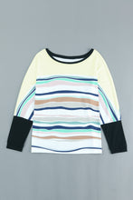 Load image into Gallery viewer, Striped Round Neck Long Sleeve Top
