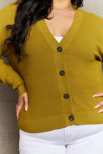 Load image into Gallery viewer, Zenana Kiss Me Tonight Full Size Button Down Cardigan in Chartreuse
