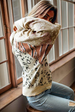 Load image into Gallery viewer, Leopard Drawstring Hooded Sweater
