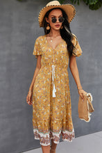 Load image into Gallery viewer, Bohemian V-Neck Flutter Sleeve Dress
