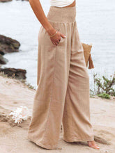 Load image into Gallery viewer, Full Size Smocked Waist Wide Leg Pants
