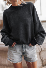 Load image into Gallery viewer, Round Neck Dropped Shoulder Sweatshirt
