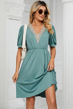 Load image into Gallery viewer, V-Neck Puff Sleeve Dress
