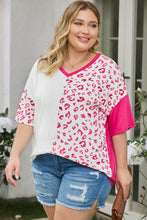 Load image into Gallery viewer, Plus Size Leopard V-Neck T-Shirt
