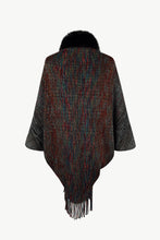 Load image into Gallery viewer, Open Front Fringe Hem Poncho
