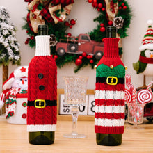 Load image into Gallery viewer, 2-Piece Cable-Knit Wine Bottle Covers
