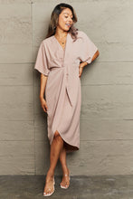 Load image into Gallery viewer, Surplice Neck Tulip Hem Dress
