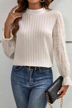 Load image into Gallery viewer, Mock Neck Flounce Sleeve Blouse
