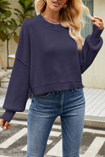 Load image into Gallery viewer, Round Neck Dropped Shoulder Sweater
