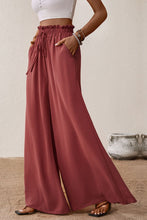 Load image into Gallery viewer, Smocked Paperbag Waist Wide Leg Pants
