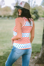 Load image into Gallery viewer, Stars and Stripes Round Neck Tank
