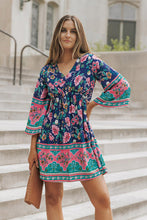 Load image into Gallery viewer, Bohemian V-Neck Mini Dress
