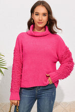 Load image into Gallery viewer, Turtle Neck Sleeve Detail Sweater
