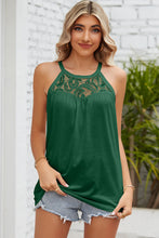 Load image into Gallery viewer, Lace Detail Round Neck Sleeveless Top
