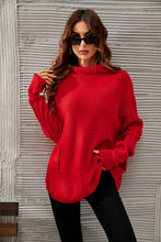 Load image into Gallery viewer, Mock Neck Dropped Shoulder Sweater
