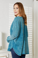 Load image into Gallery viewer, Zenana Full Size Washed Baby Waffle Oversized Long Sleeve Top
