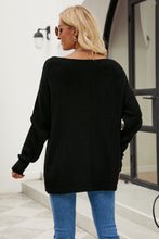 Load image into Gallery viewer, Boat Neck Dropped Shoulder Knit Top
