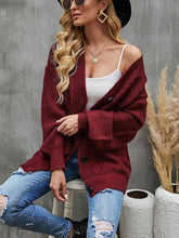 Load image into Gallery viewer, Cable-Knit Dropped Shoulder Cardigan
