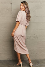 Load image into Gallery viewer, Surplice Neck Tulip Hem Dress
