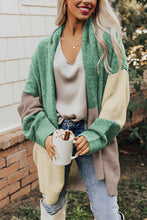 Load image into Gallery viewer, Color Block Long Sleeve Cardigan
