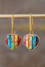 Load image into Gallery viewer, Imperial Jasper Heart Earrings
