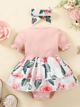 Load image into Gallery viewer, Baby Girl DADDY&#39;S GIRL Graphic Floral Bodysuit Dress
