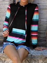 Load image into Gallery viewer, Striped Long Sleeve Hoodie
