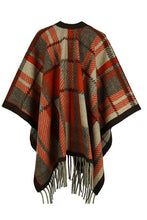 Load image into Gallery viewer, Cloak Sleeve Fringe Detail Poncho
