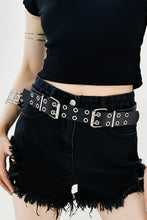 Load image into Gallery viewer, PU Leather Two Row Eyelet Belt
