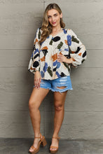 Load image into Gallery viewer, Hailey &amp; Co Wishful Thinking Multi Colored Printed Blouse
