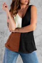 Load image into Gallery viewer, Color Block V-Neck Knit Vest
