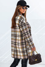 Load image into Gallery viewer, Plaid Longline Jacket with Pockets
