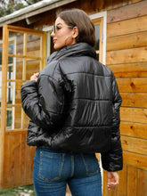 Load image into Gallery viewer, Zip-Up High Neck Puffer Jacket
