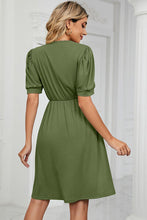 Load image into Gallery viewer, V-Neck Puff Sleeve Dress
