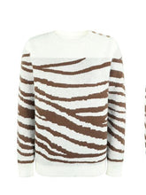 Load image into Gallery viewer, Round Neck Buttoned Long Sleeve Sweater
