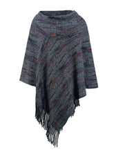 Load image into Gallery viewer, Fringe Hem Hooded Poncho
