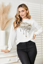 Load image into Gallery viewer, Double Take Graphic Dropped Shoulder Round Neck Sweatshirt
