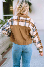 Load image into Gallery viewer, Plaid Collared Neck Button Down Jacket
