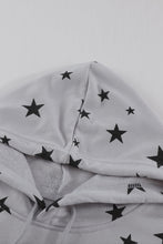 Load image into Gallery viewer, Star Print Drawstring Detail Hoodie
