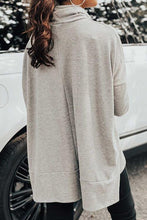 Load image into Gallery viewer, Cowl Neck Long Sleeve Slit Blouse
