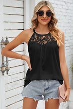 Load image into Gallery viewer, Lace Detail Round Neck Sleeveless Top
