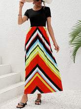 Load image into Gallery viewer, Round Neck Short Sleeve Maxi Dress
