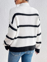 Load image into Gallery viewer, Striped Mock Neck Sweater
