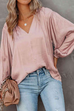 Load image into Gallery viewer, Tie Neck Long Sleeve Blouse
